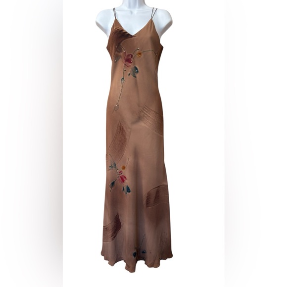 regine los angeles Dresses & Skirts - VTG Y2k Regine Los Angeles Fairycore Maxi Slip Deep V Back Embellished Dress M